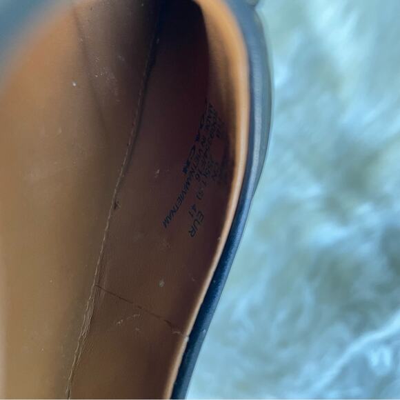 Coach | Women’s Bowery Pumps Navy Leather Pointed Toe Hardware Mid Heels Office - Picture 10 of 10